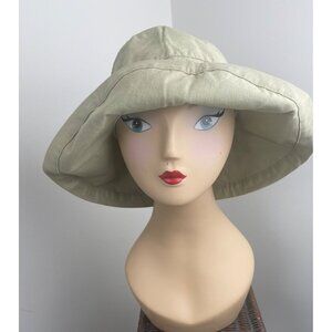 Scala Hat Handcrafted hats  linen NEW khaki